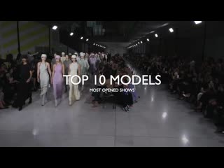 top 10 models  most opened shows - spring summer 2020